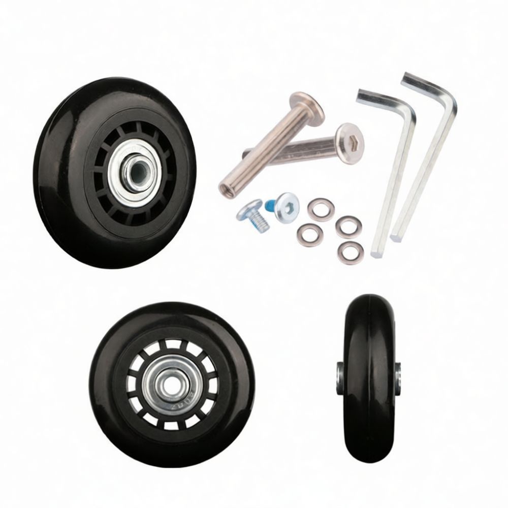 Silent Replacement Luggage Wheels - Luggage Casters Rubber Wheels Quiet Wear