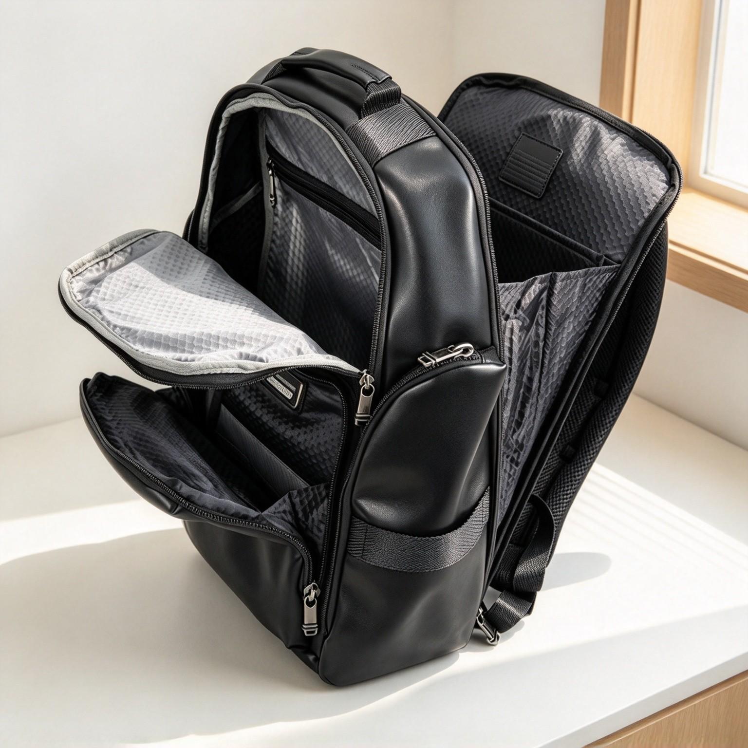 Men Casual Business Leather La - Backpacks ulasan dan harga