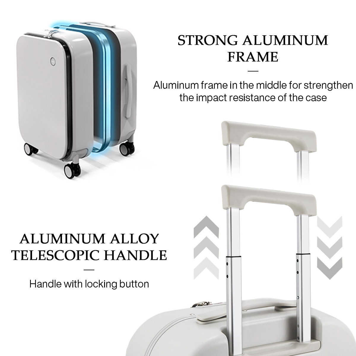 Mixi Patent Design Aluminum Fr - Foldable Rolling Luggage Bag ulasan dan harga