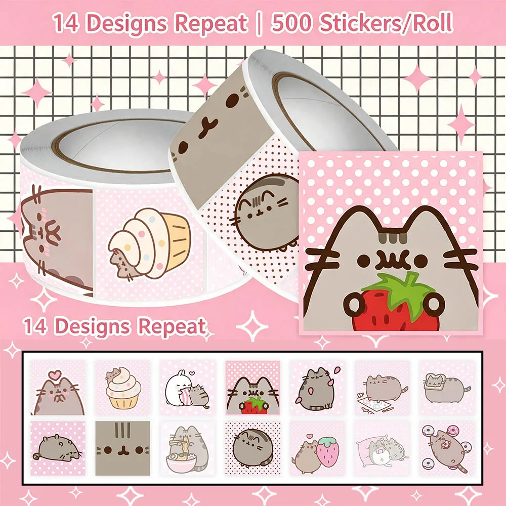 Hou 500pcs Pusheen Cartoon Cat - Handbags ulasan dan harga