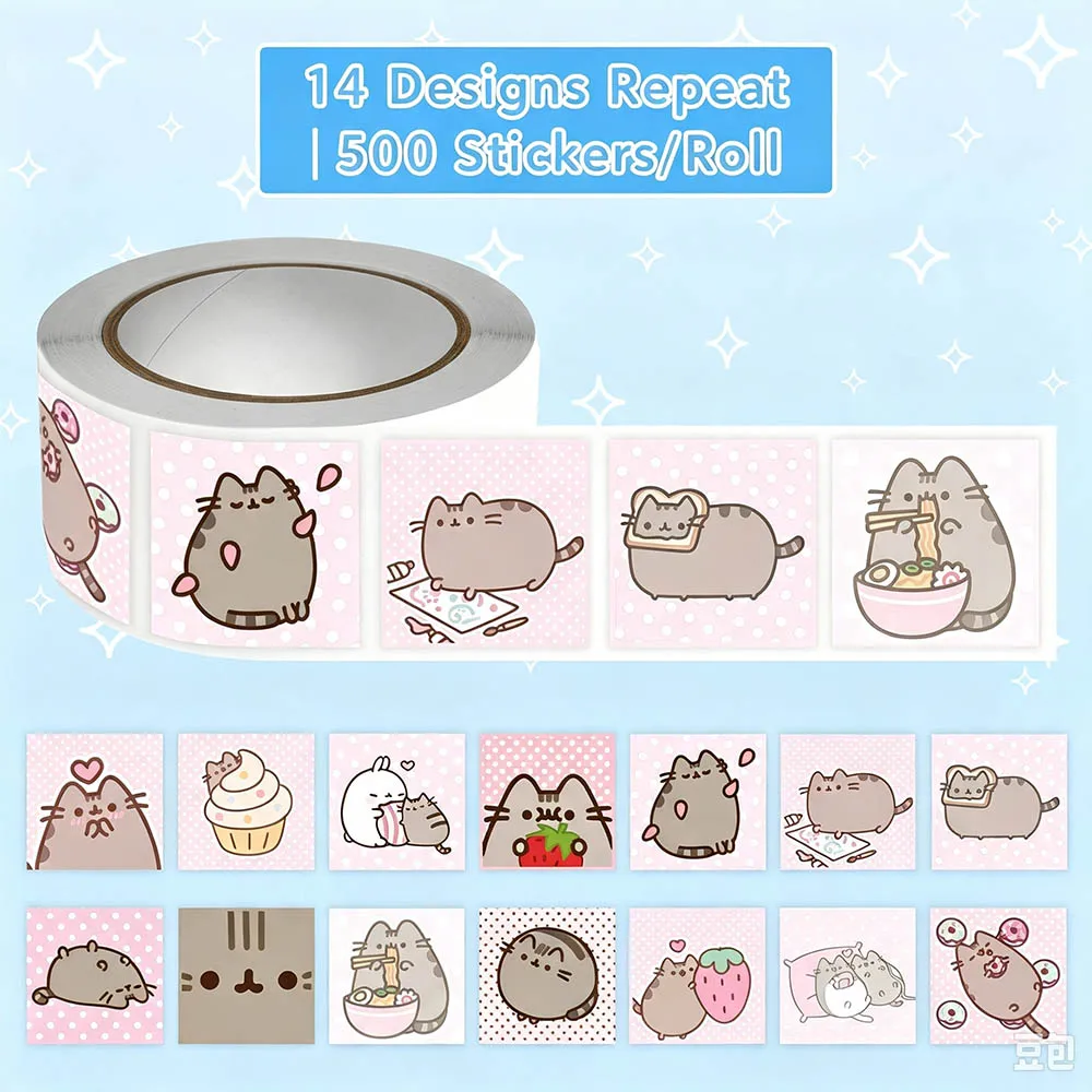 Hou 500pcs Pusheen Cartoon Cat - Handbags ulasan dan harga