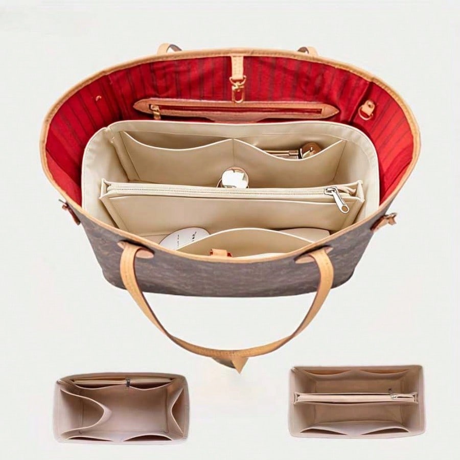 Felt Inset Bag Organizer, Mult - Cosmetic Bags ulasan dan harga