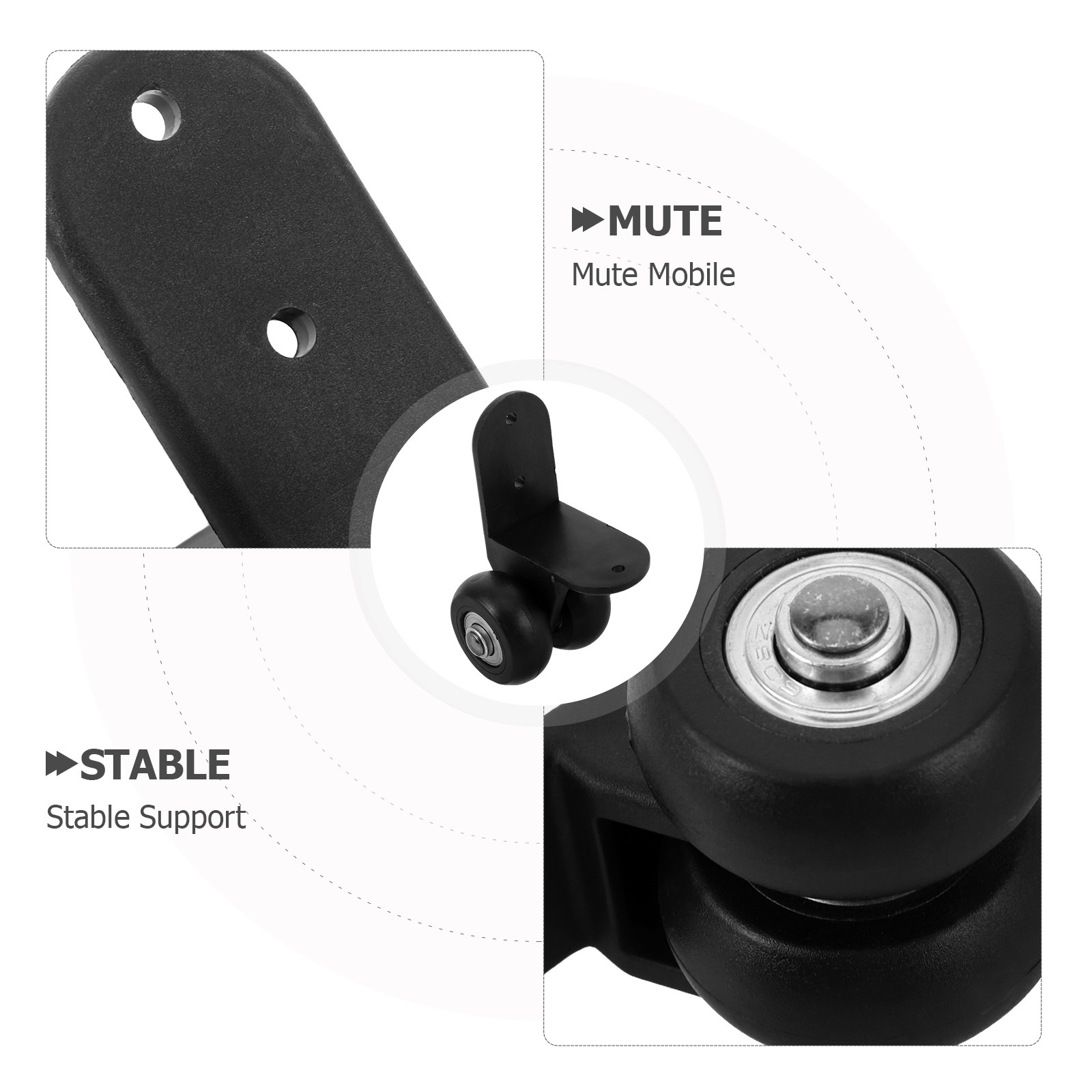 1Pair Heavy Duty Caster Wheels - Silent Replacement Luggage Wheels ulasan dan harga